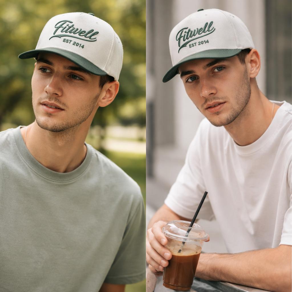 Stylish Two-Tone Cotton Twill Baseball Hat – Modern Embroidered Logo Cap
