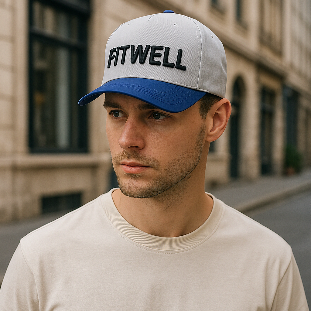 Stylish Two-Tone Embroidered 5-Panel Baseball Hat