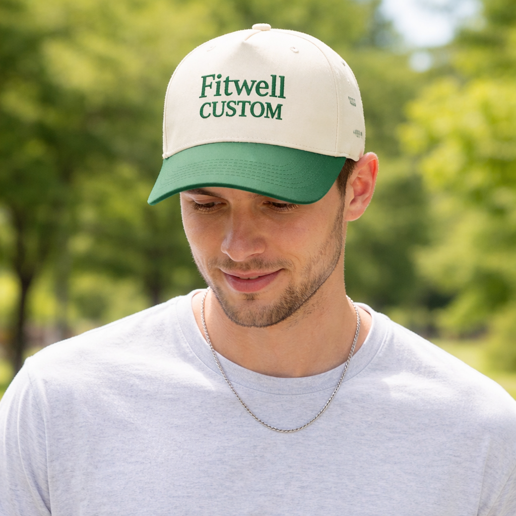 Golden Hour Embroidered Baseball Cap – Classic Two-Tone Cotton Hat