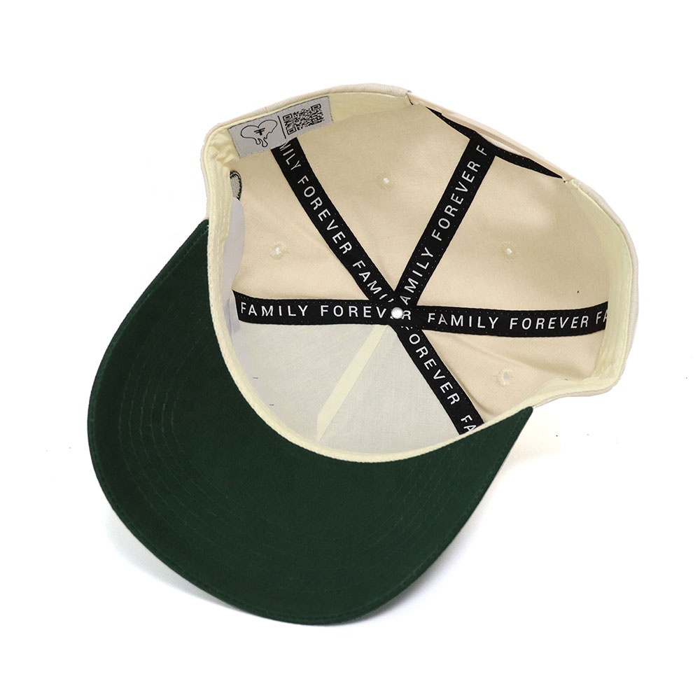 Two-Tone Cotton Twill Baseball Cap with Script Embroidery