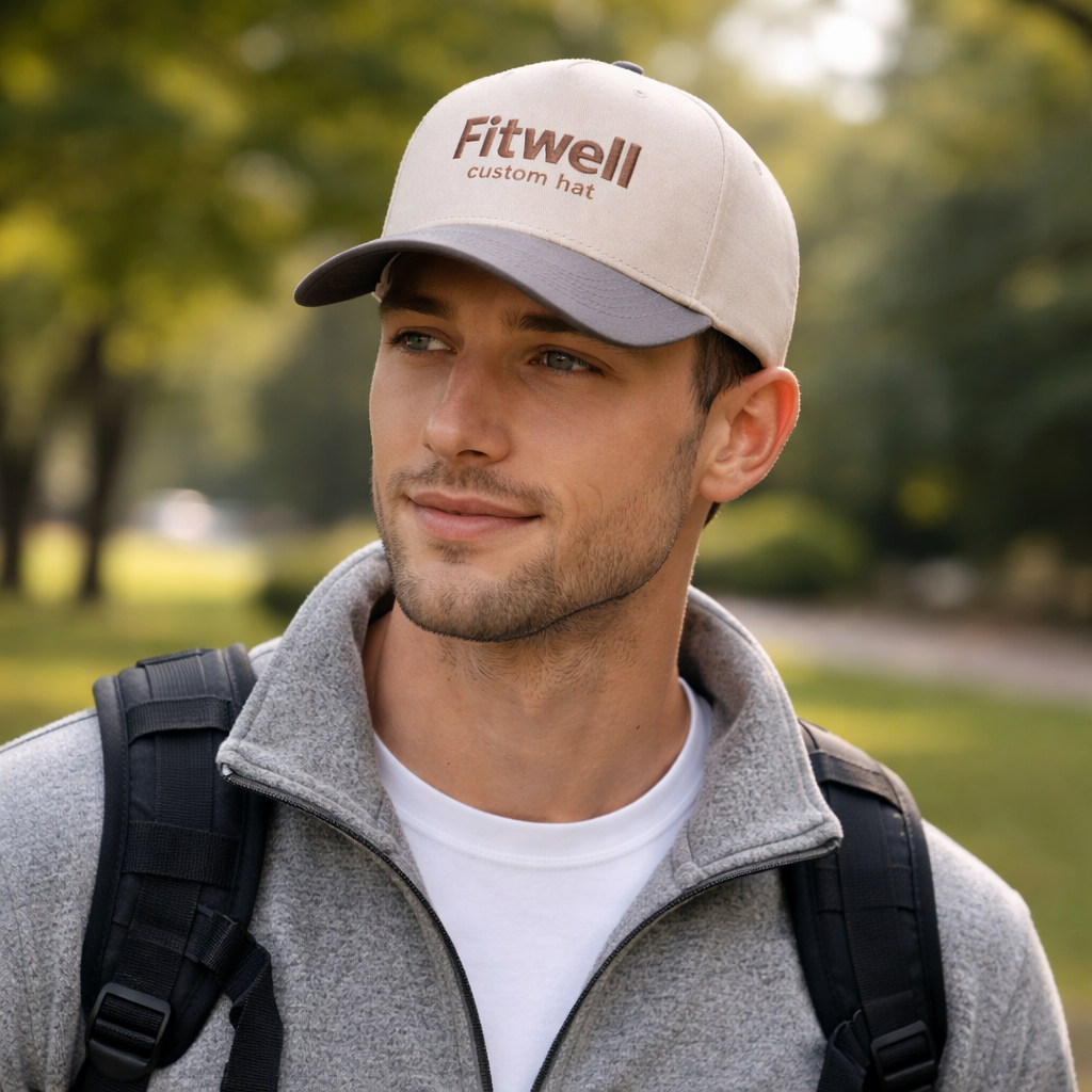 Looped. Knits Two-Tone 5-Panel Cotton Baseball Cap