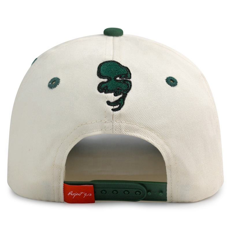 Two-Tone 5-Panel Cotton Twill Baseball Cap with Flat Embroidery Logo