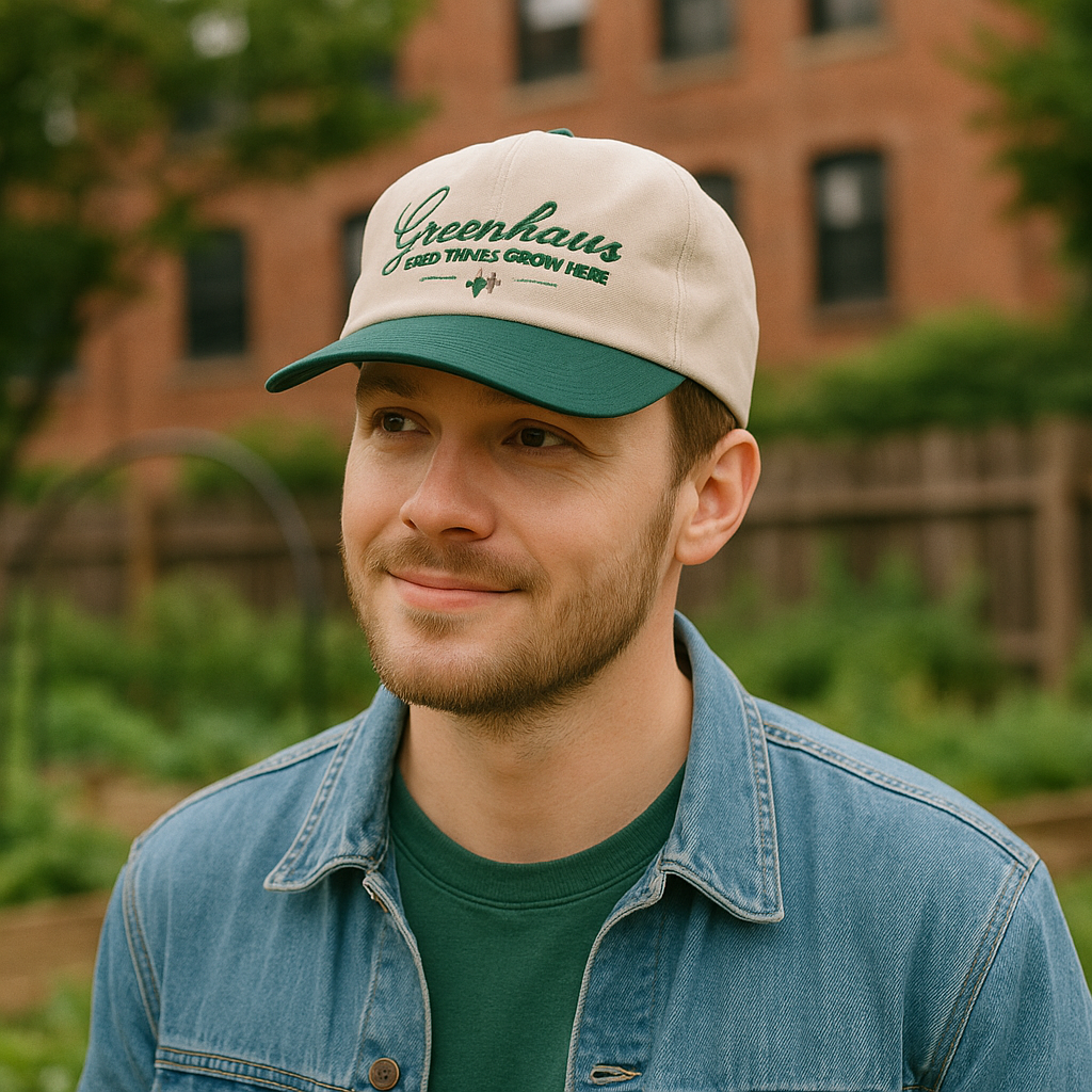 Greenhaus Two‑Tone Cotton Twill 5‑Panel Baseball Cap