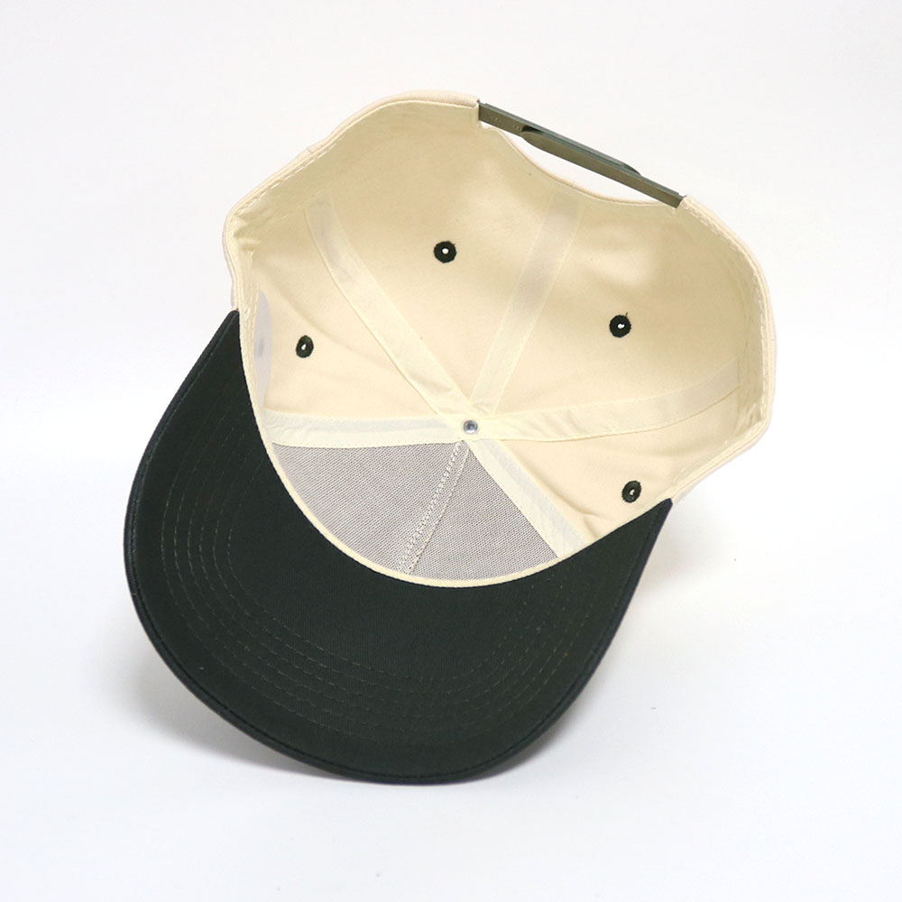 Number One Flat Embroidery Baseball Cap – Two‑Tone Cotton Twill 5‑Panel Hat