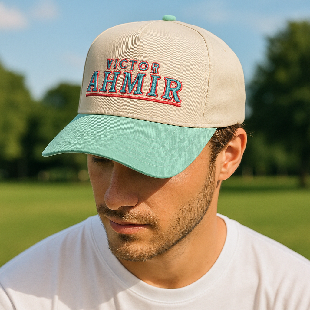 Victor AHMIR Embroidered Two-Tone Cotton Baseball Cap