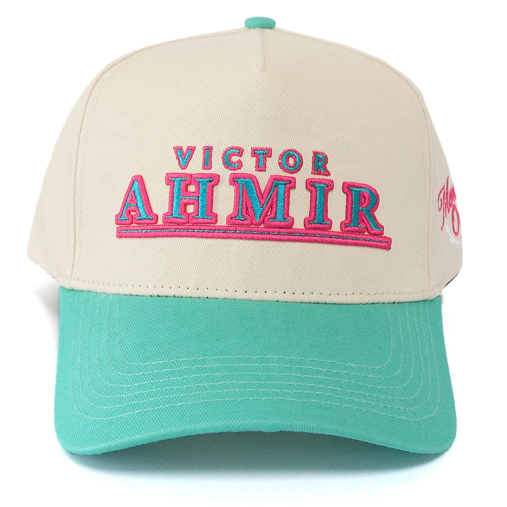 Victor AHMIR Embroidered Two-Tone Cotton Baseball Cap