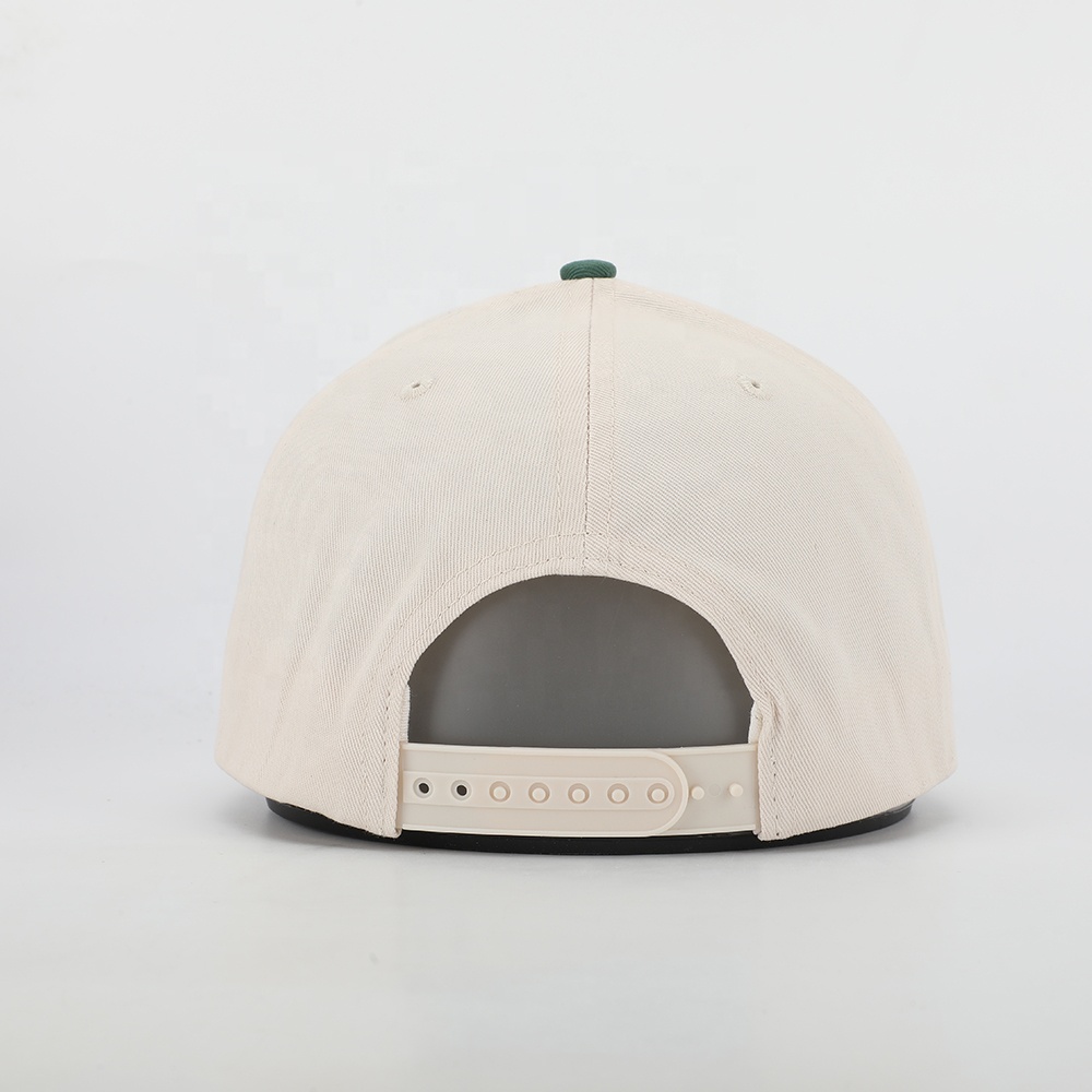 Two-Tone Cotton Twill Baseball Cap with Embroidered Logo