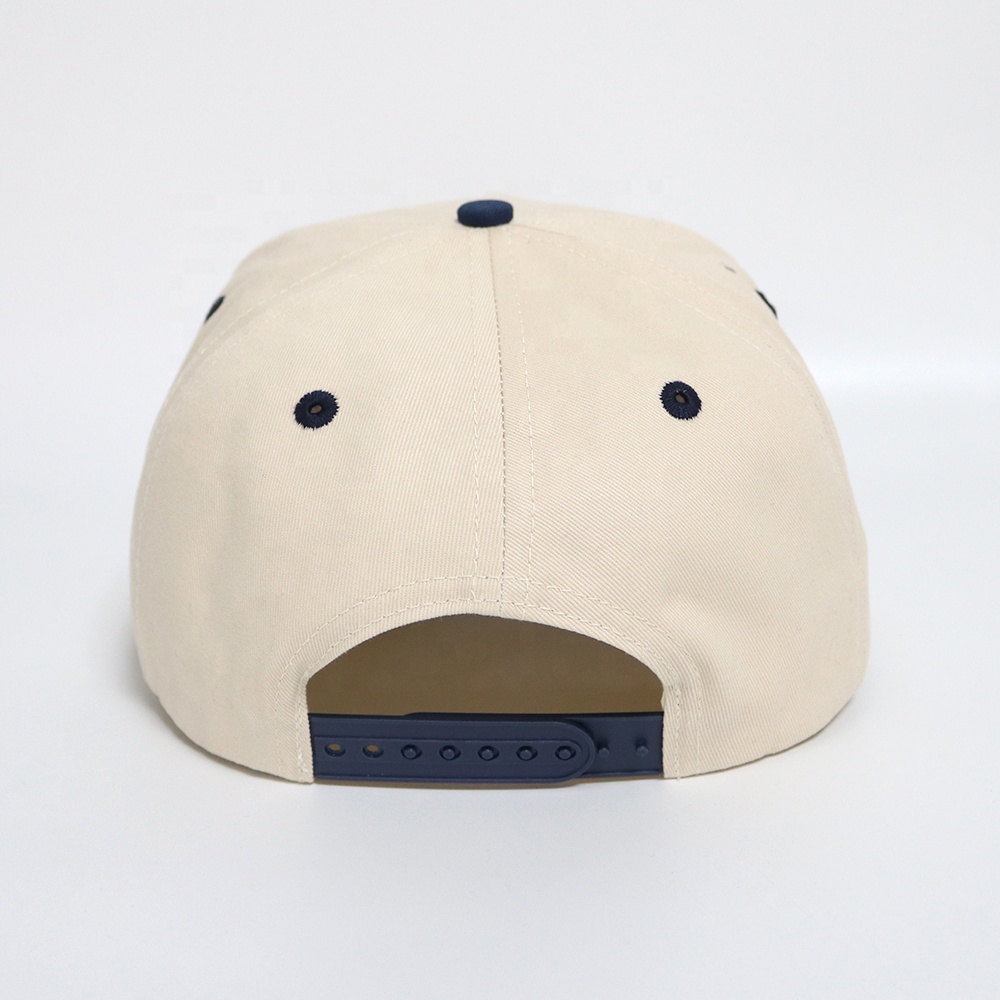 Two-Tone Cotton Twill Baseball Cap with Embroidered NO Logo