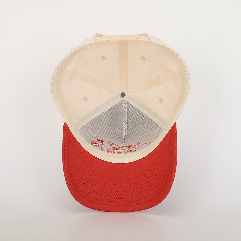 Vintage Dice Embroidered Two-Tone Baseball Cap – 5 Panel Cotton Twill Hat