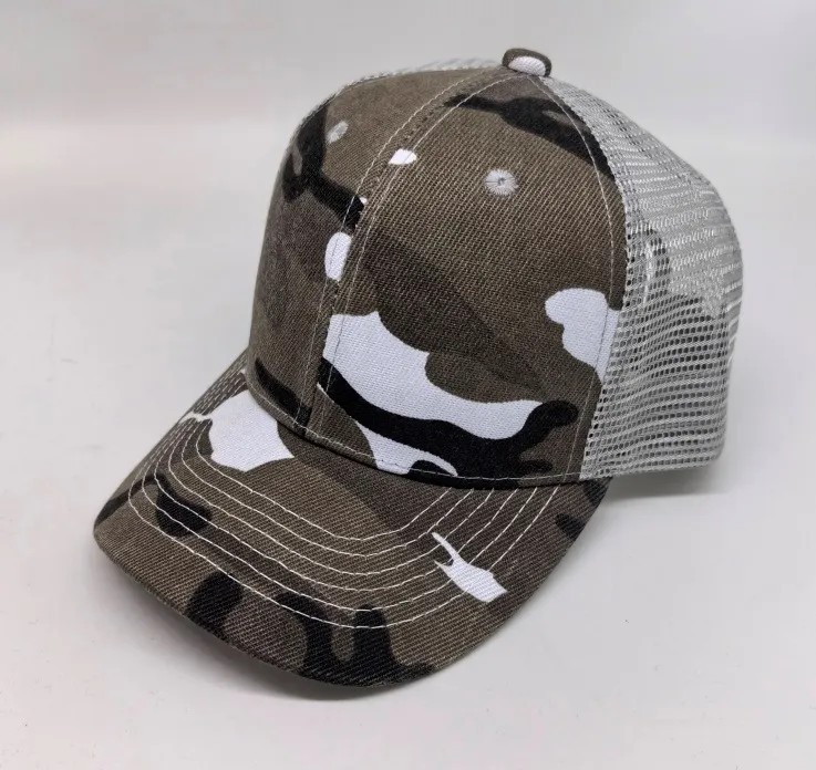Classic Camo Mesh Back Trucker Cap – Curved Brim Adjustable Hat
