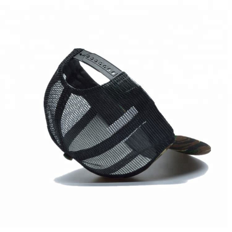 Rubber Flag Patch Camouflage Mesh Back Trucker Cap