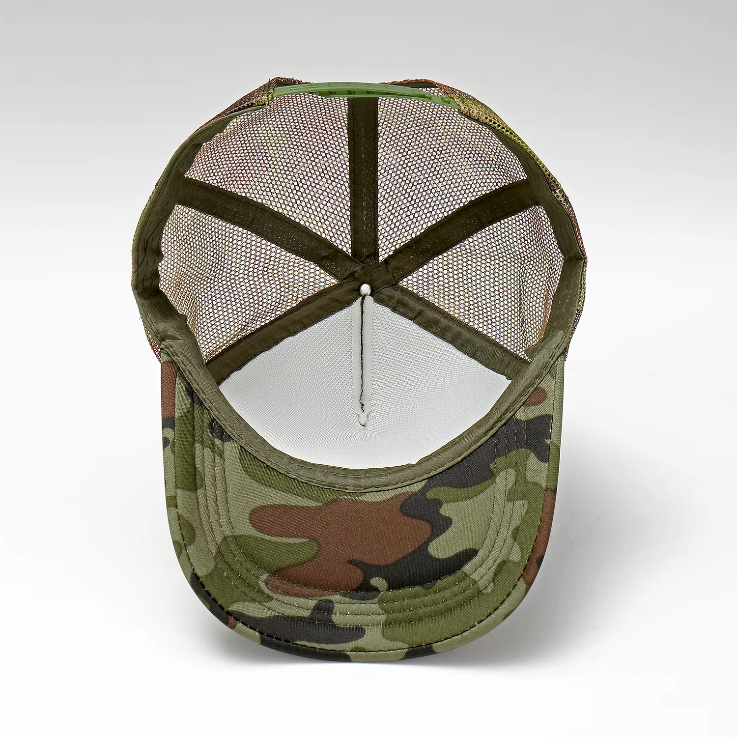 Camo Mesh Back Trucker Cap – Curved Brim Outdoor Style