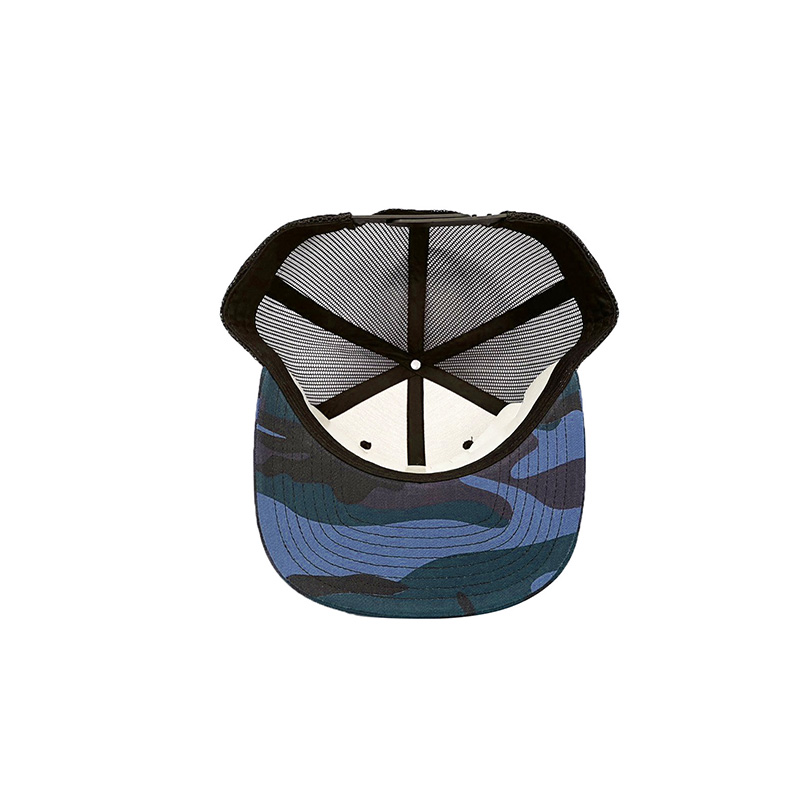 Dark Camo Flat Bill Mesh Snapback Hat – Tactical Urban Street Style Cap