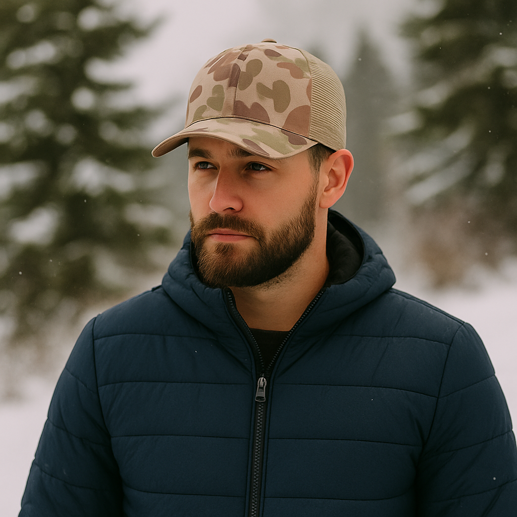 Vintage Desert Camo Mesh Back Trucker Cap