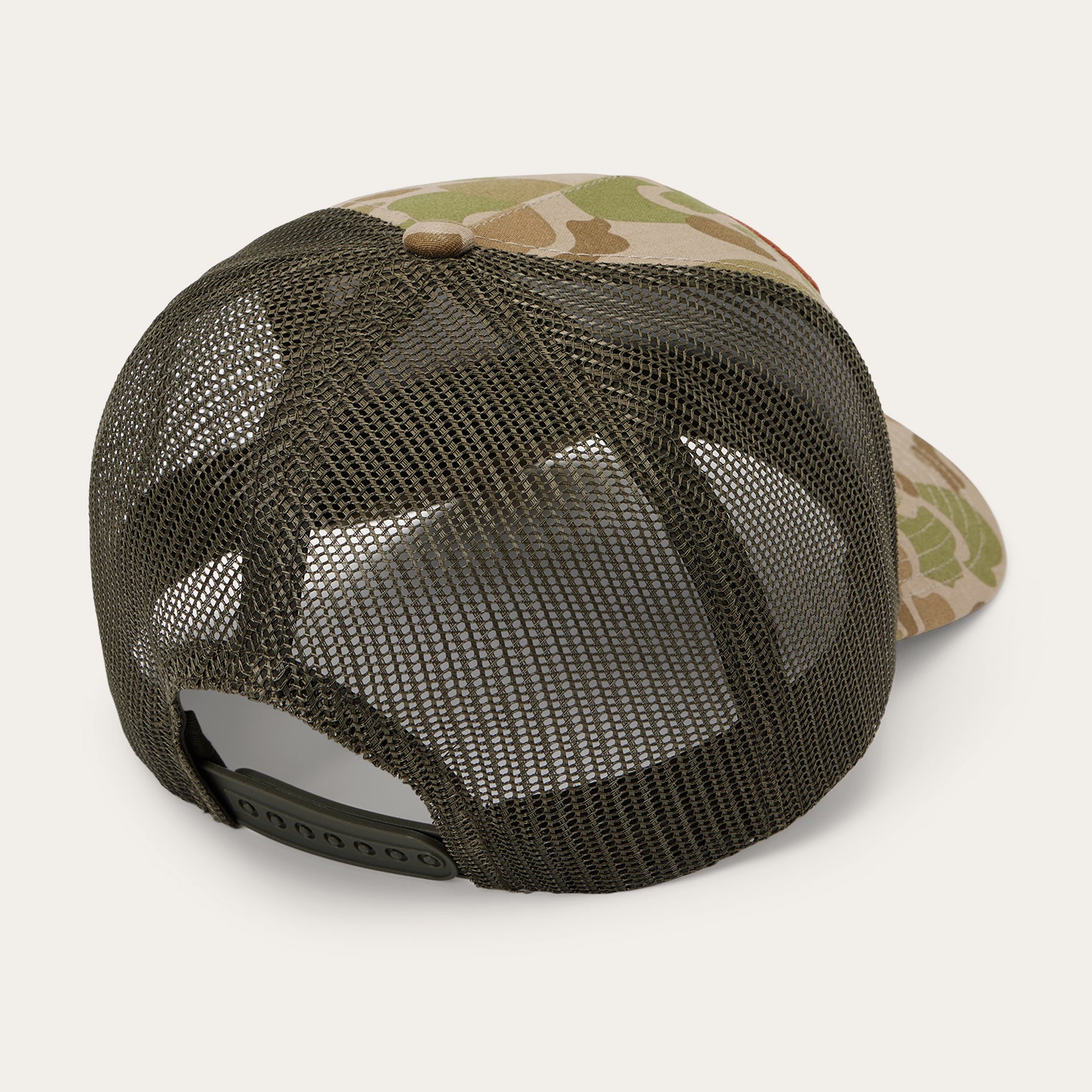 Camo Mesh Trucker Hat with Embossed Leather Patch – Western Outdoor Style