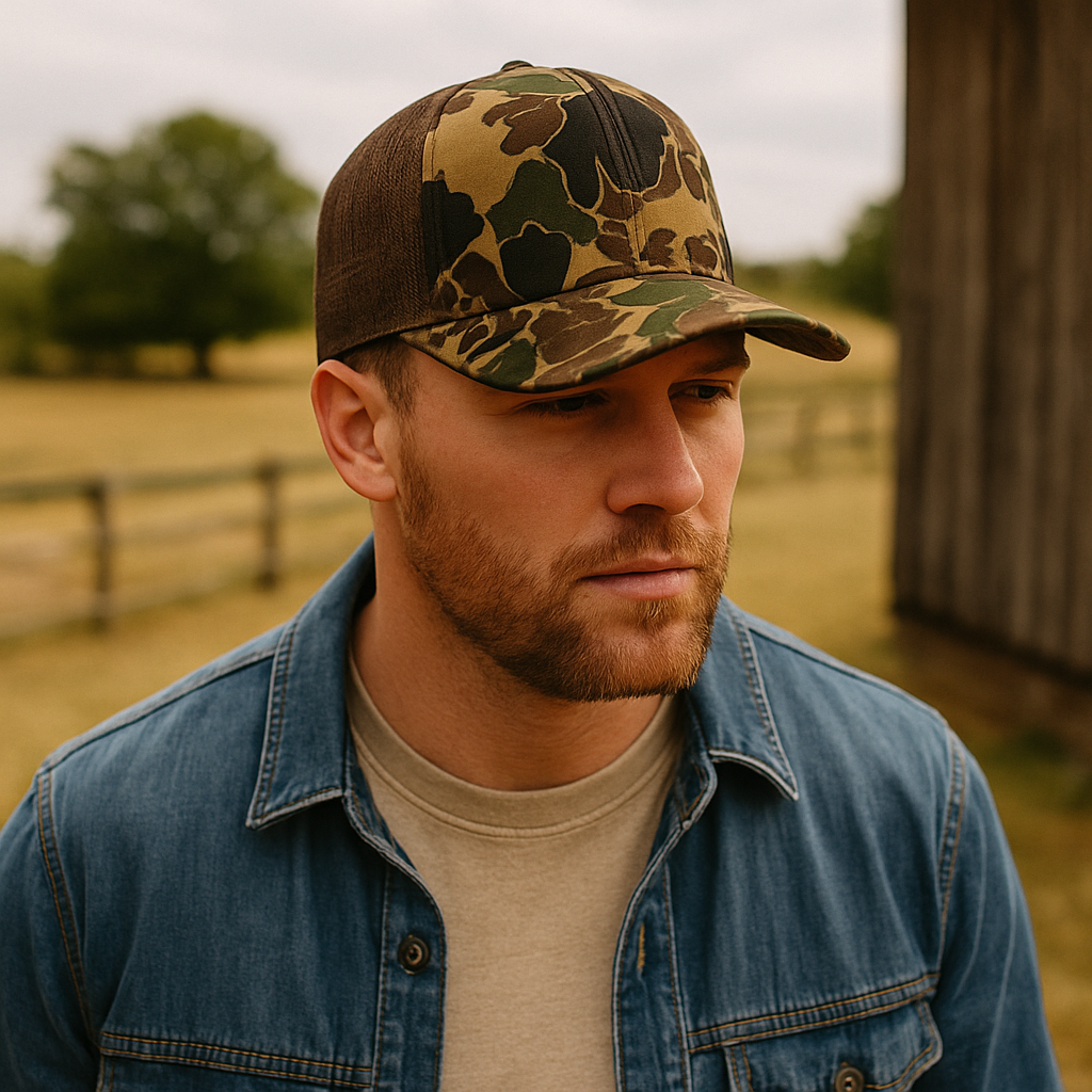 Camouflage Mesh Back Trucker Hat for Outdoor and Hunting