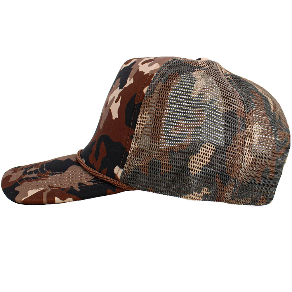Camo Mesh Trucker Hat – Outdoor Adjustable Hunting Cap