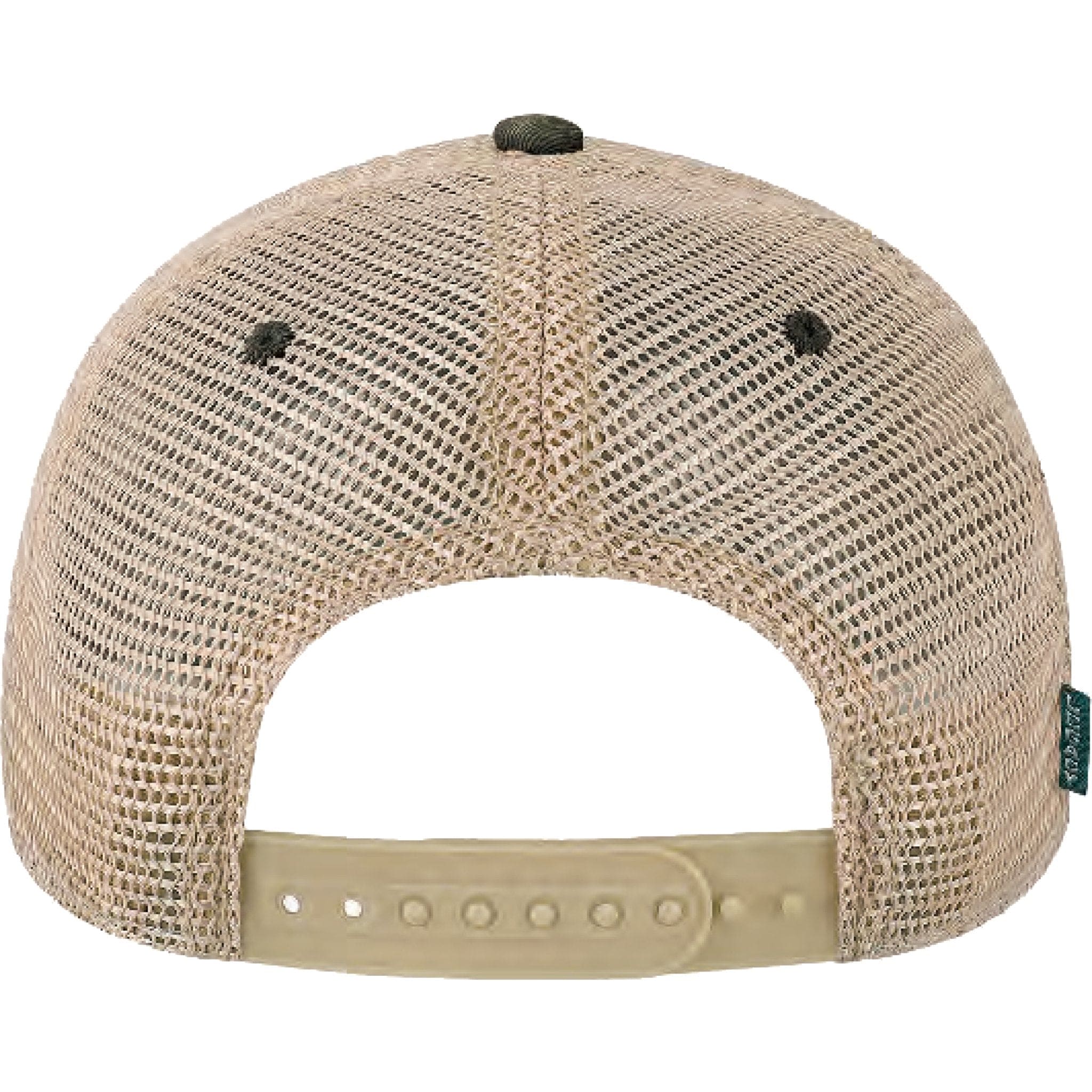 Camo Mesh Back Trucker Hat with Leather Patch