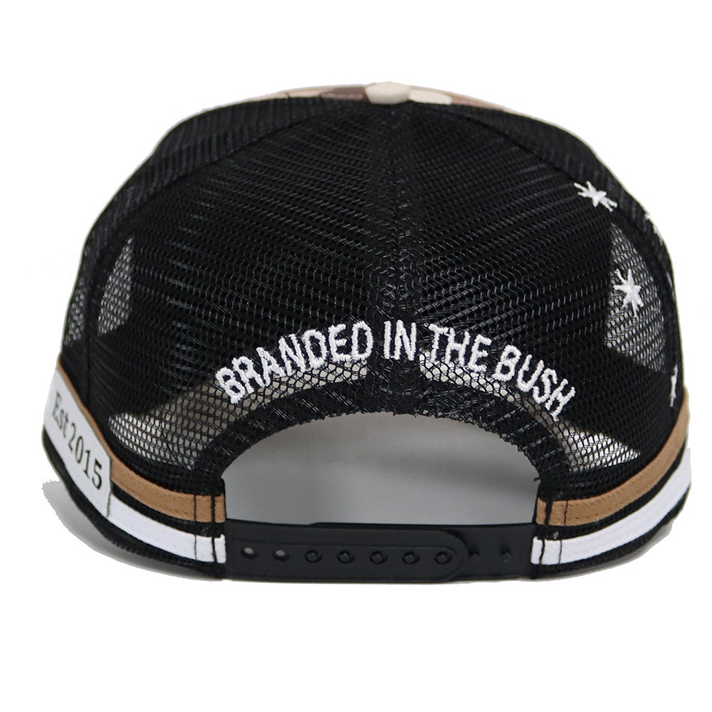 Desert Camo Trucker Cap with Bull Leather Patch – Dusk On The Downs