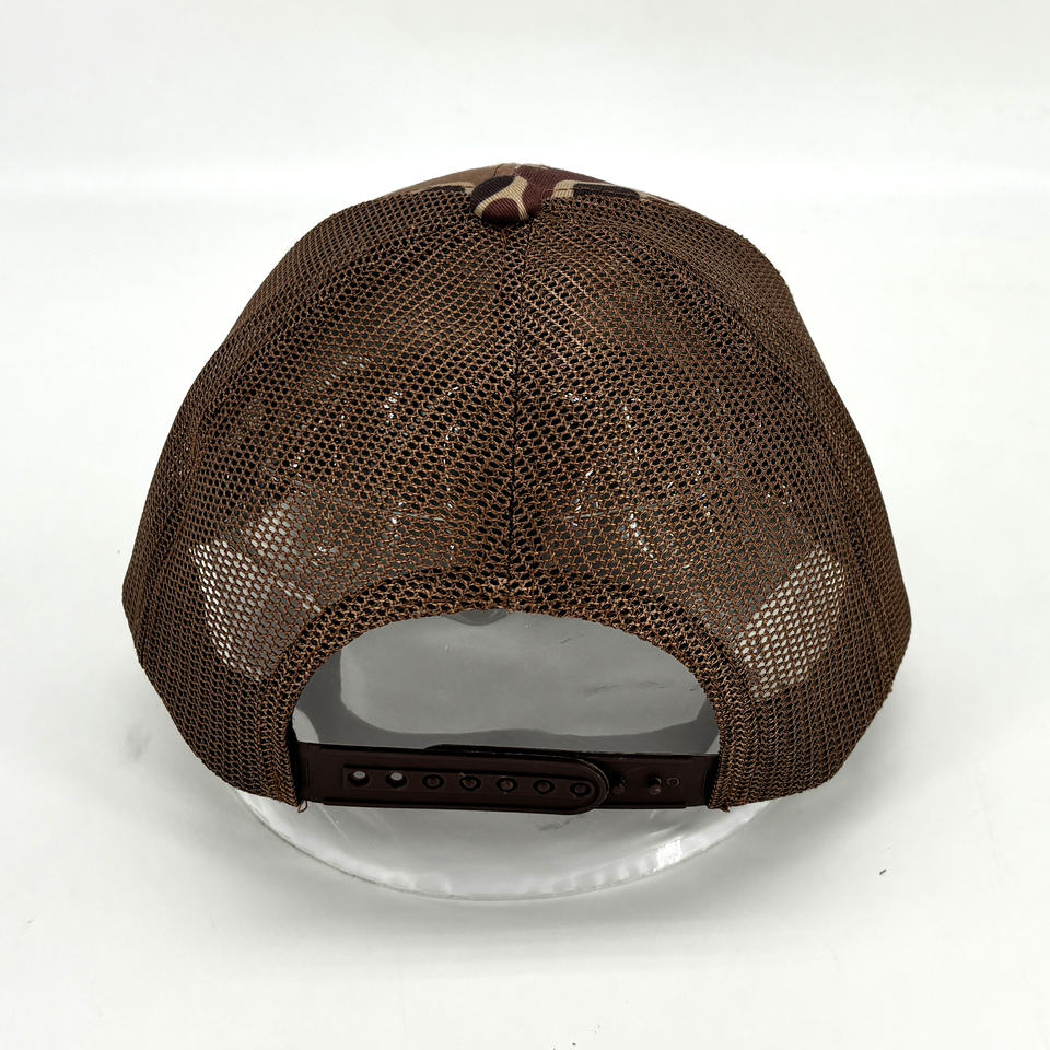 Tactical Mesh Back Camo Trucker Cap with Leather Patch – Breathable Outdoor Hat