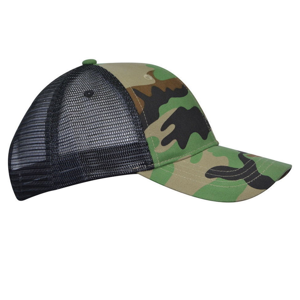 Classic Green Camo Mesh Trucker Hat with Adjustable Snapback