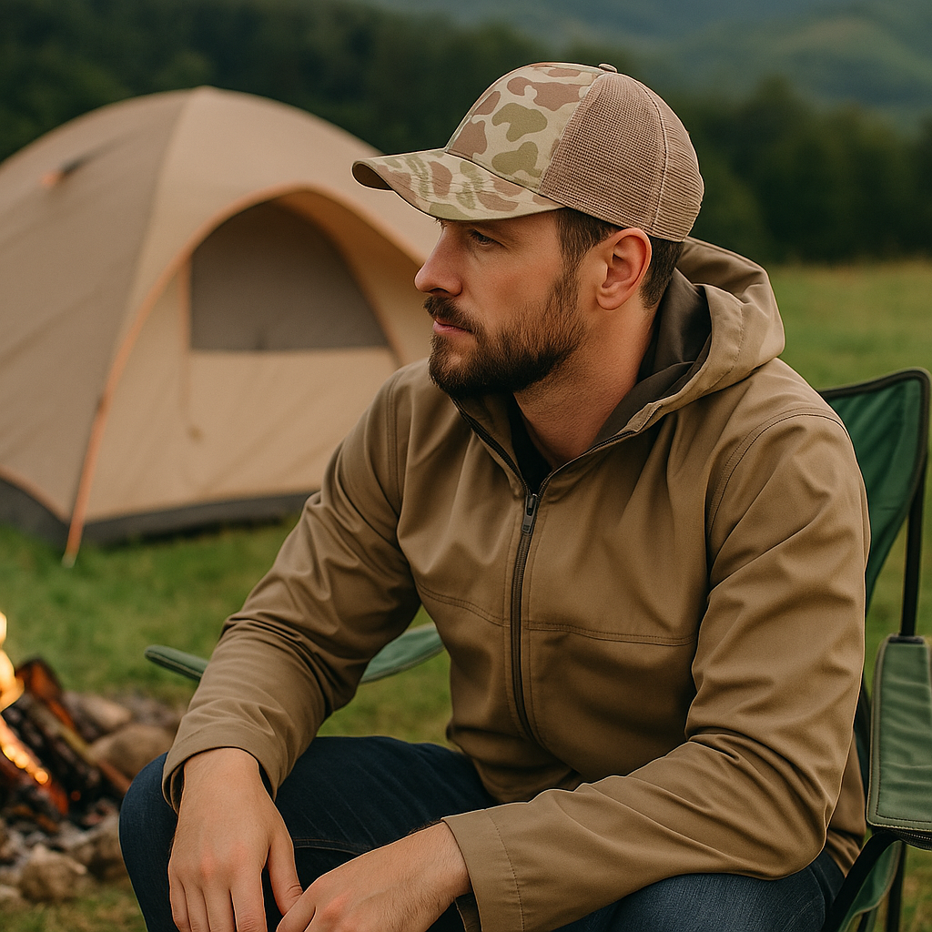 Vintage Desert Camo Mesh Back Trucker Cap