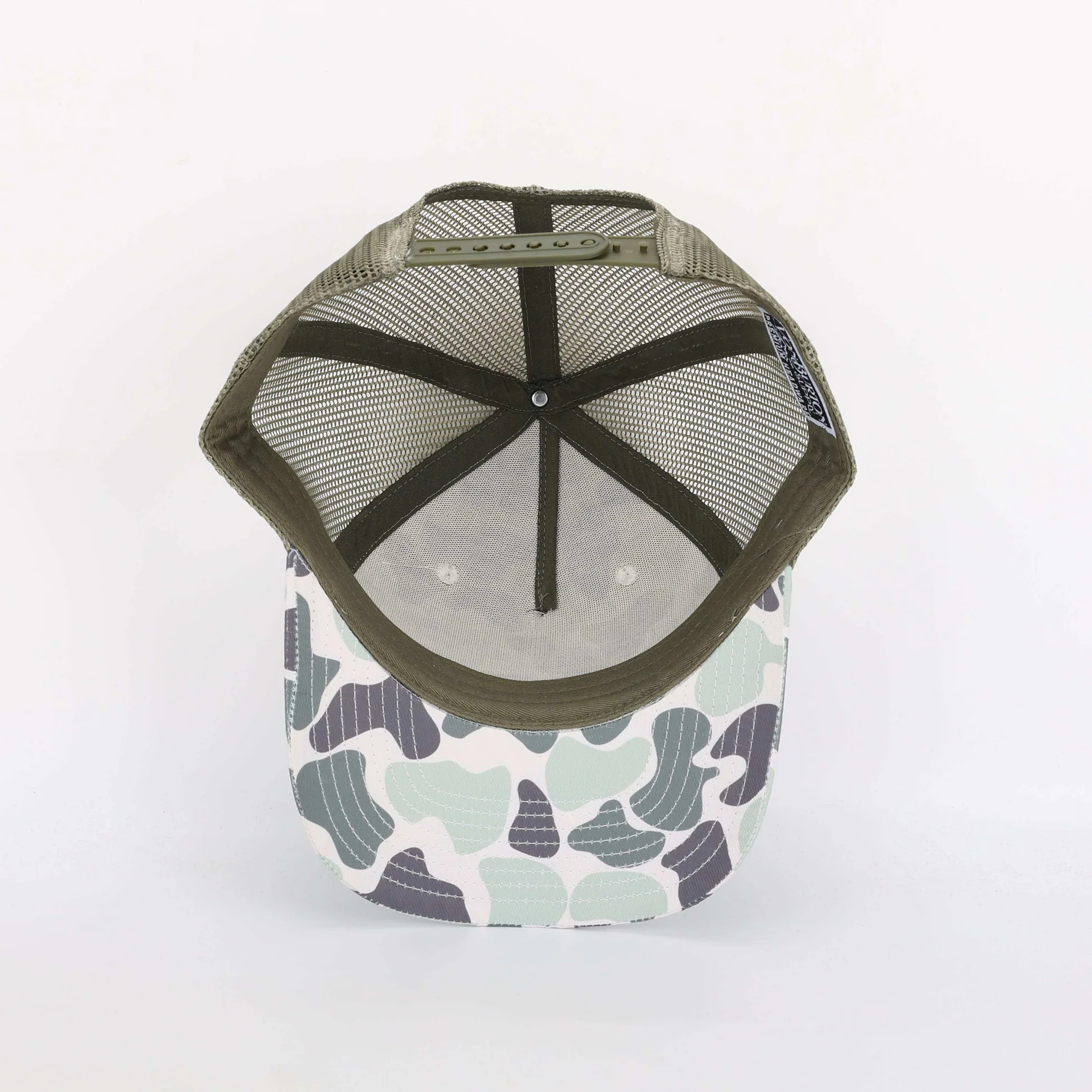 Light Camo 5 Panel Trucker Hat with Mesh Back – Casual Outdoor Snapback