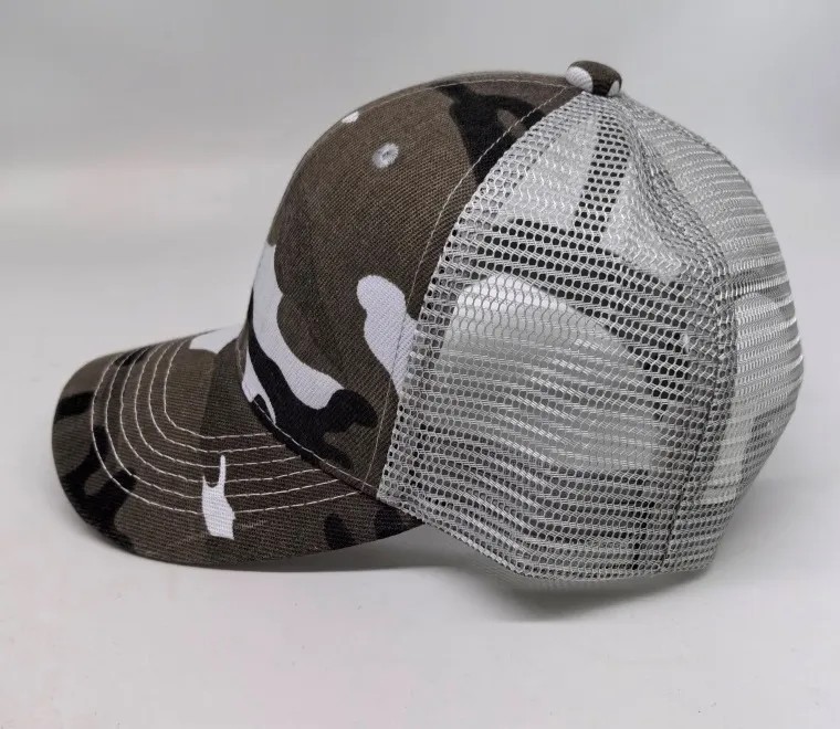 Classic Camo Mesh Back Trucker Cap – Curved Brim Adjustable Hat