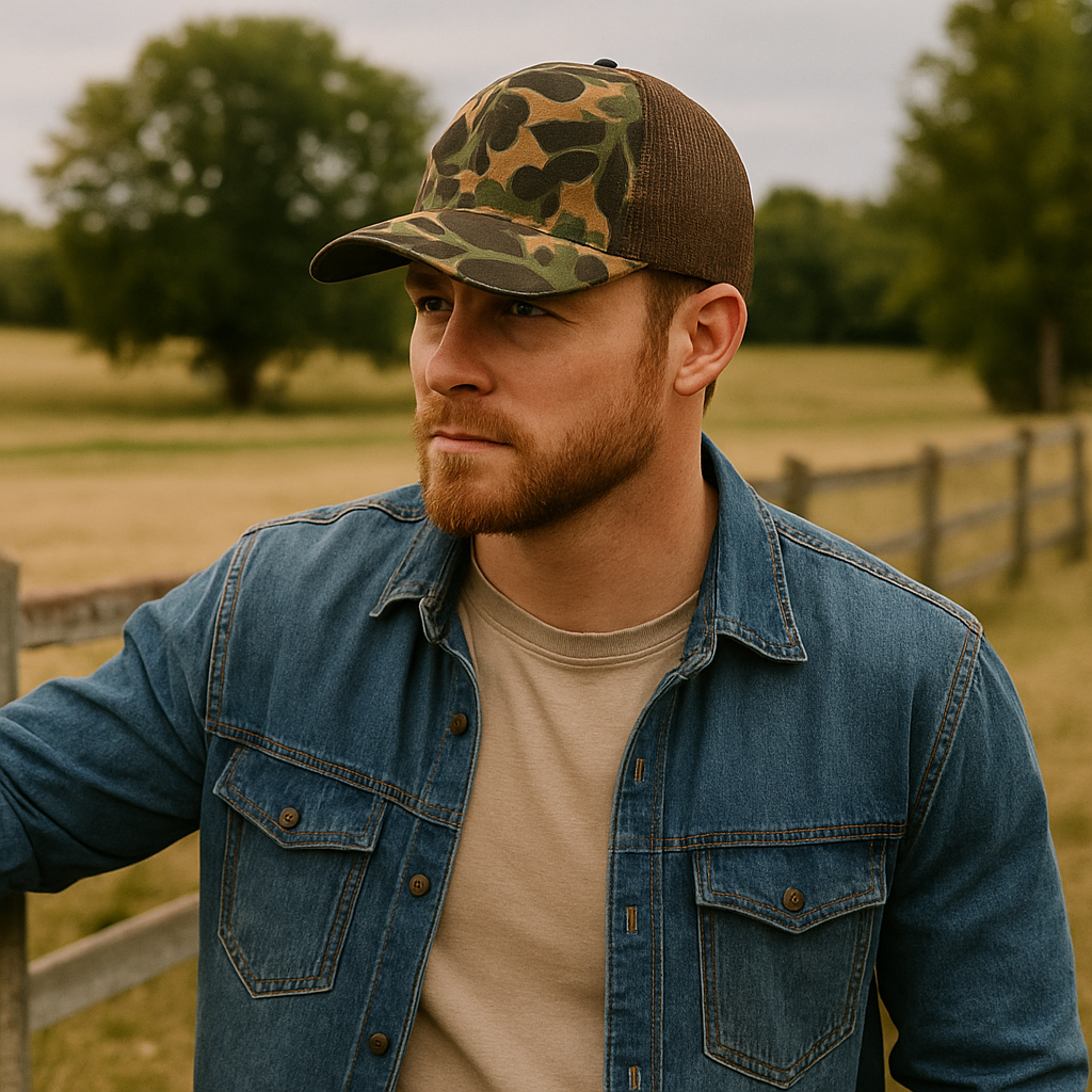 Camouflage Mesh Back Trucker Hat for Outdoor and Hunting