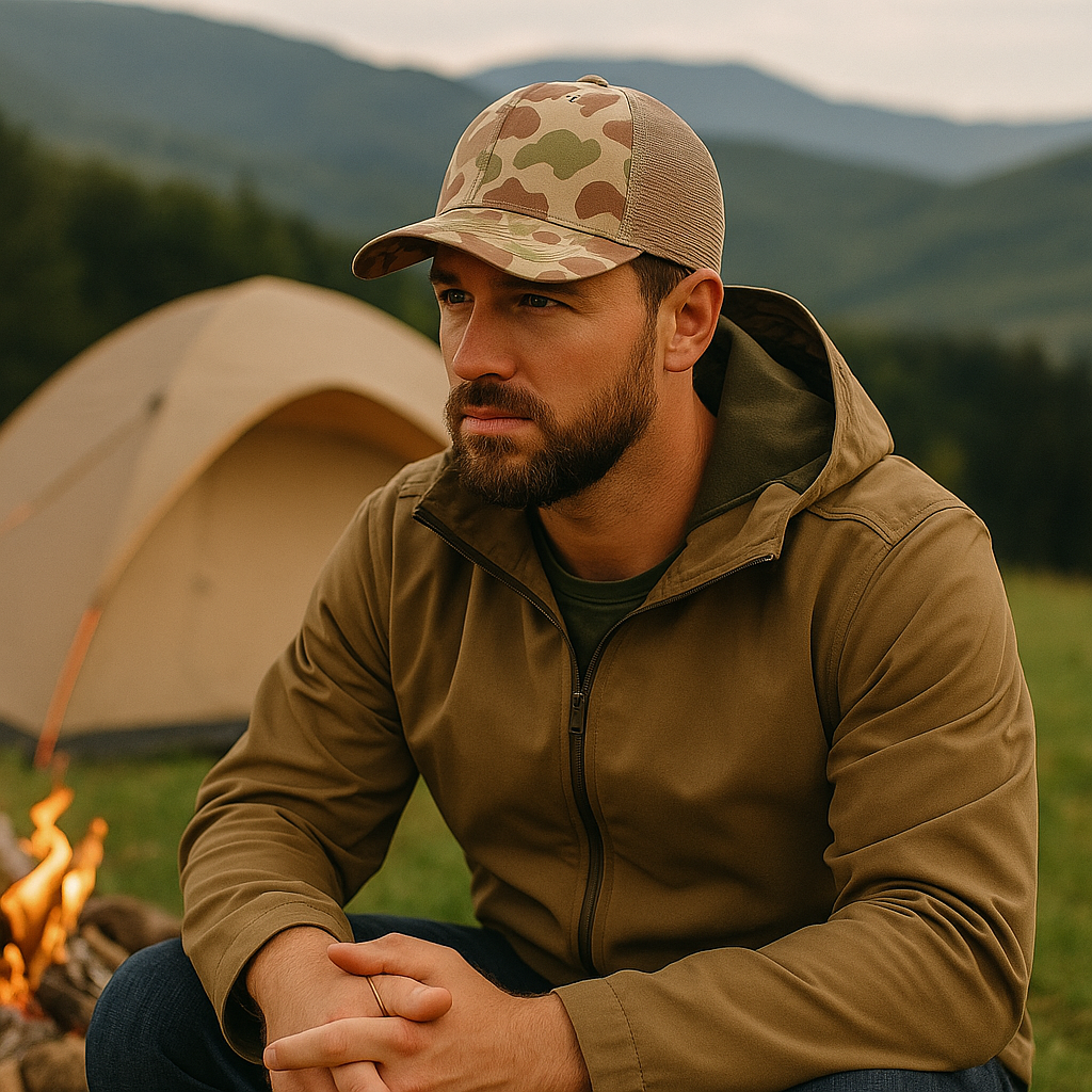Vintage Desert Camo Mesh Back Trucker Cap