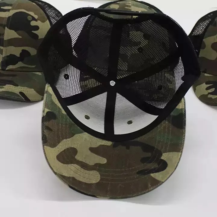 Classic Camo 6-Panel Mesh Back Trucker Cap – Adjustable Outdoor Hat