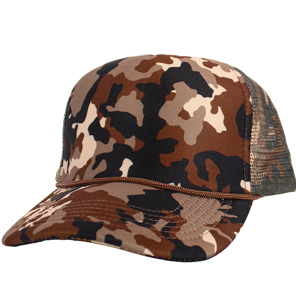 Camo Mesh Trucker Hat – Outdoor Adjustable Hunting Cap