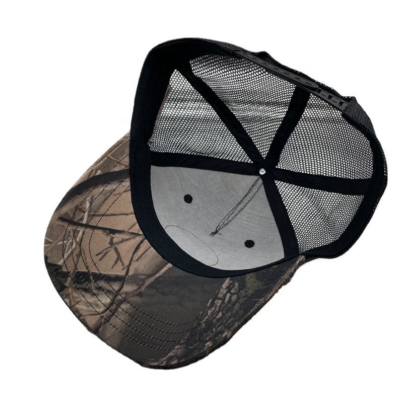 GORILLA Tough Camouflage Trucker Hat with Leather Patch