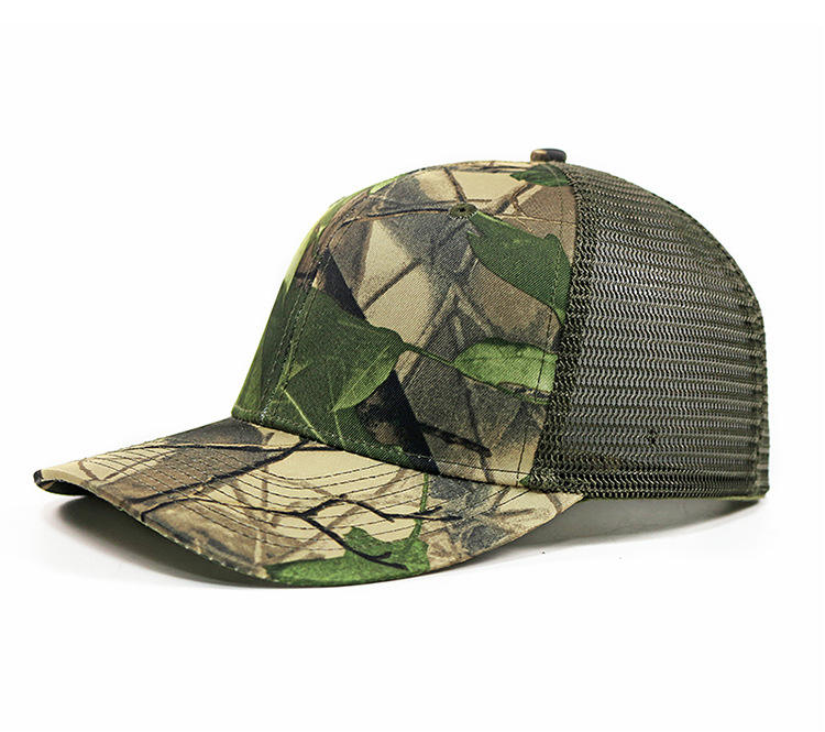 Outdoor Camo Mesh Trucker Hat – Breathable Adjustable Cap for Hunting