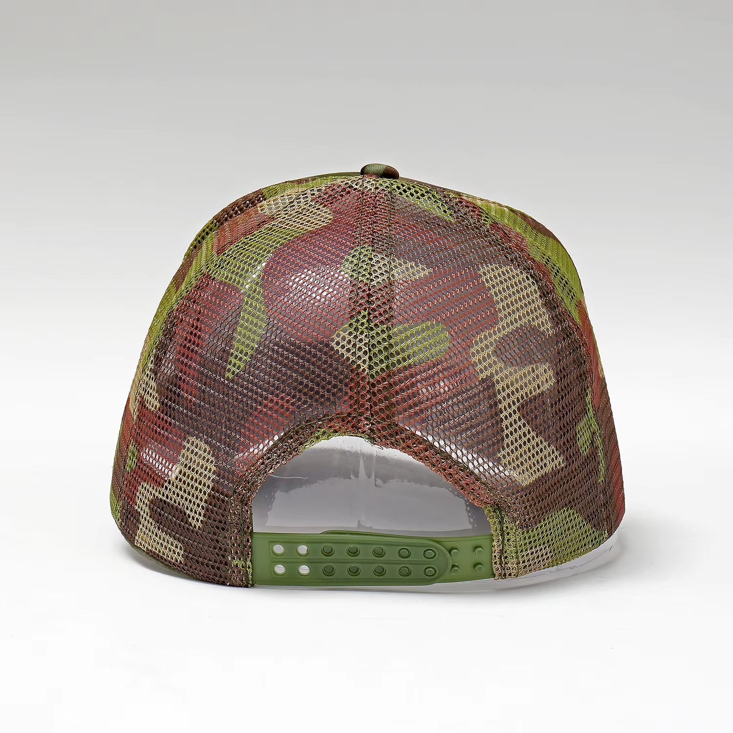 Camo Mesh Back Trucker Cap – Curved Brim Outdoor Style