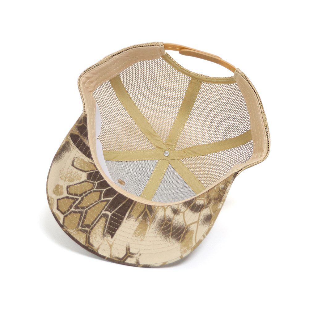Tactical American Flag Patch Camo Trucker Hat with Mesh Back