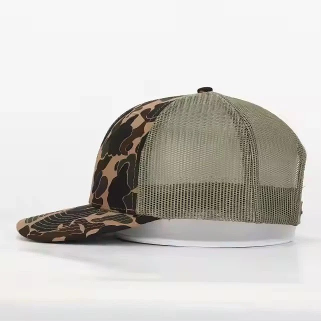 Classic Brown Camo Trucker Cap – Mesh Back Outdoor Hat