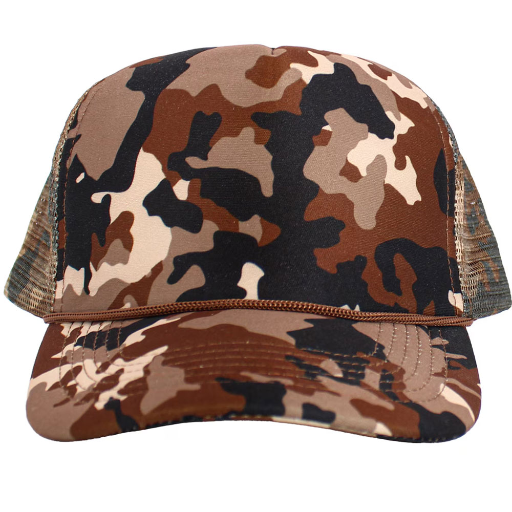 Camo Mesh Trucker Hat – Outdoor Adjustable Hunting Cap