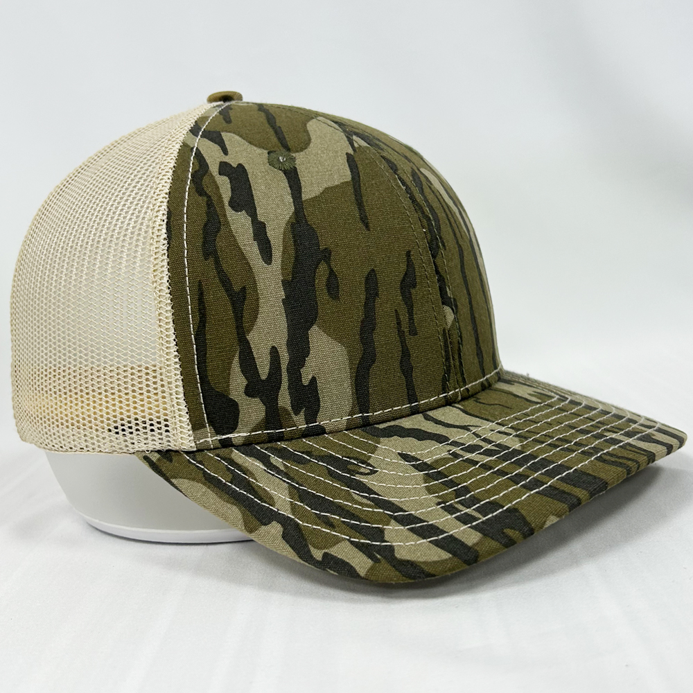 Tiger Camo Print Trucker Hat with Mesh Back for Outdoor Adventures