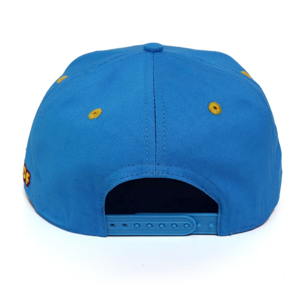 Bold XXX Embroidered Snapback Hat – Blue 6-Panel Flat Brim Cap