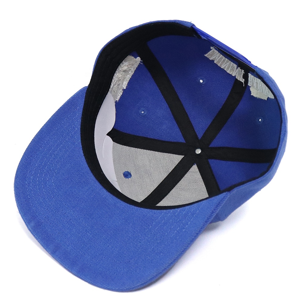 Royal Blue 6 Panel Snapback Cap with 3D Embroidered EB Logo