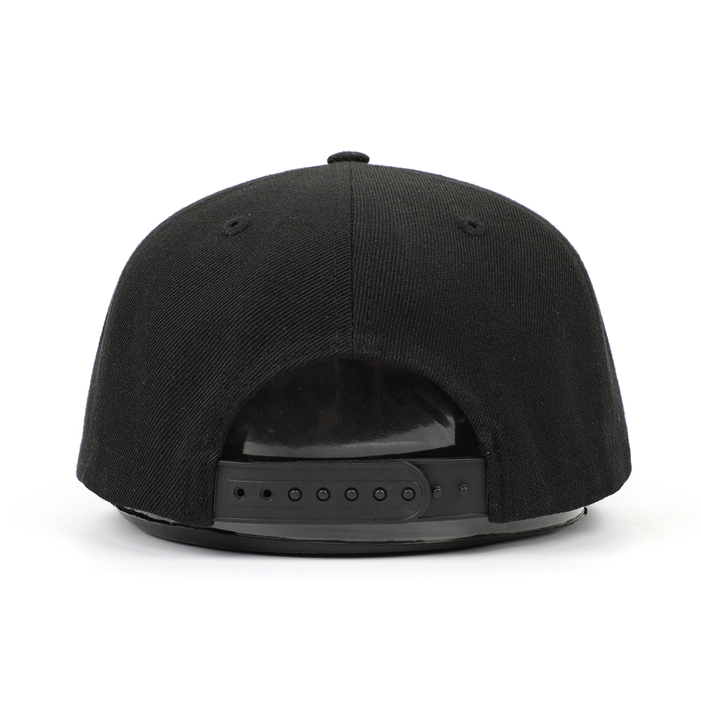 ManMade Barbershop Black Flat-Brim Hat with Embroidered Logo
