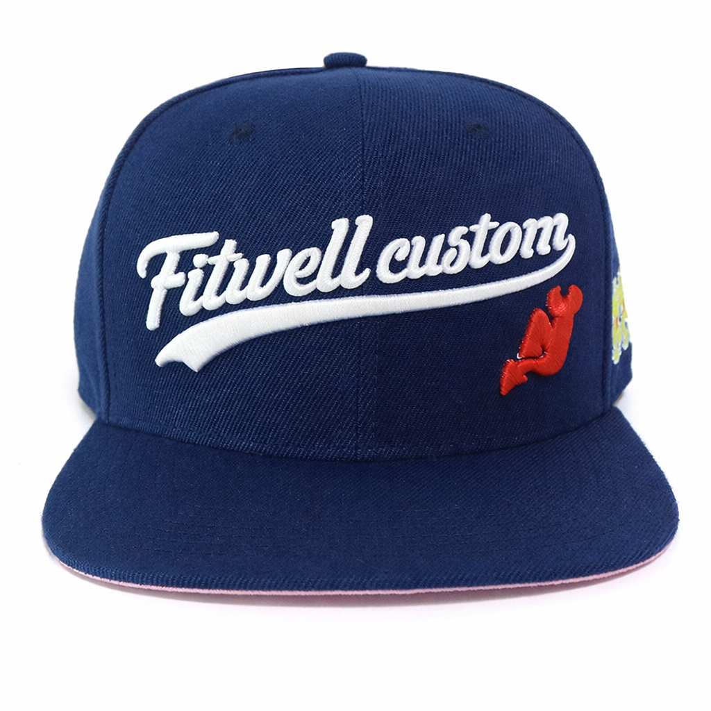 Money Dreams Embroidered Navy Blue Snapback Hat