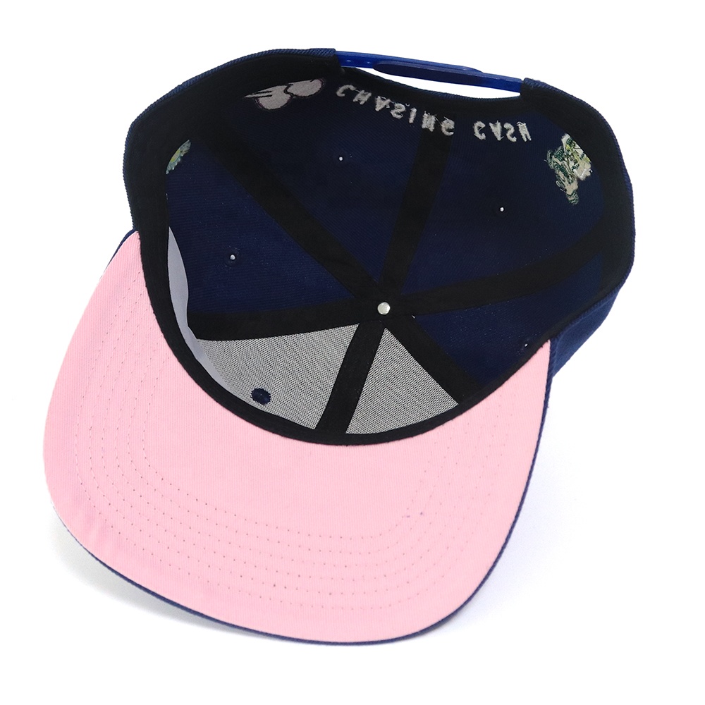 Money Dreams Embroidered Navy Blue Snapback Hat