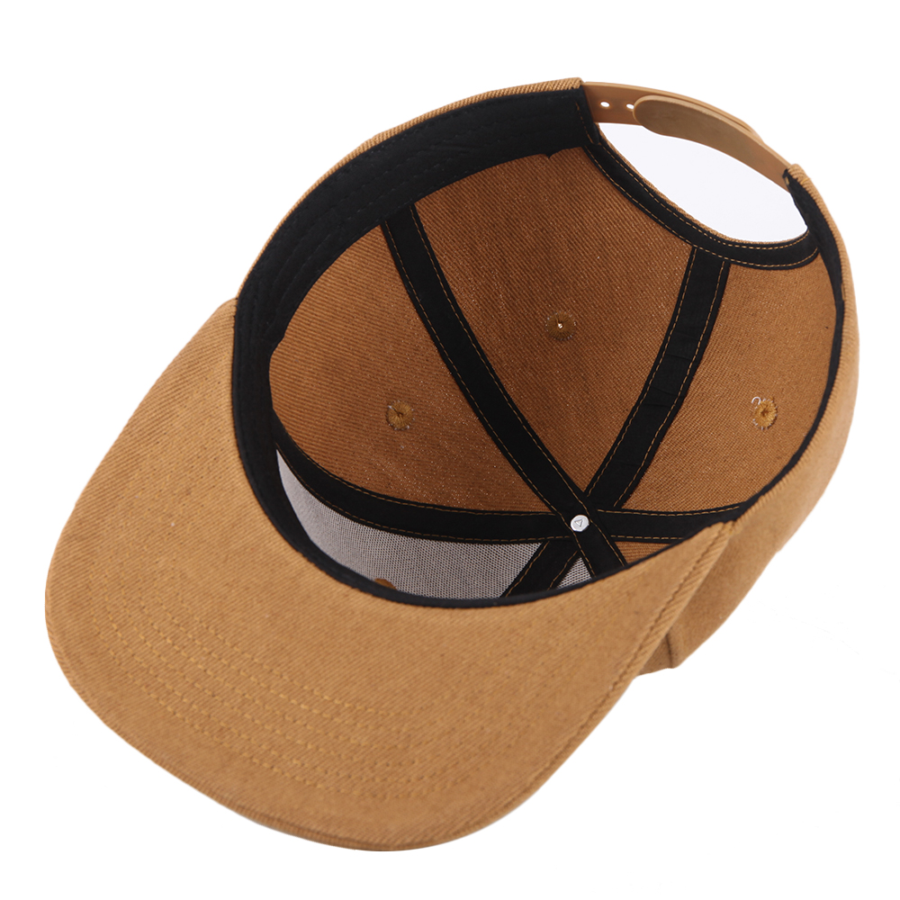 Beige Gothic Letter Embroidered Snapback Cap Las Vegas Flat Brim Hat