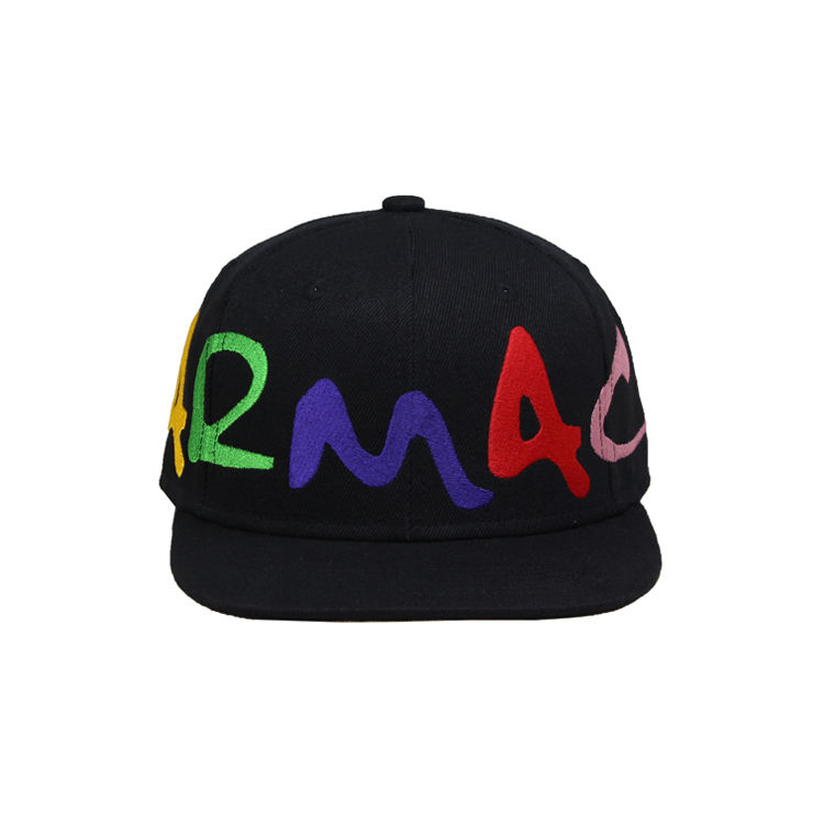 Colorful Embroidered Letter Snapback Cap