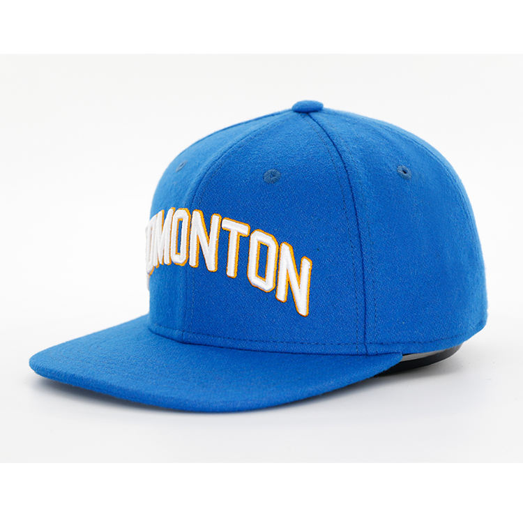 EDMONTON Embroidered Wool Snapback Cap – Bold Streetwear Style