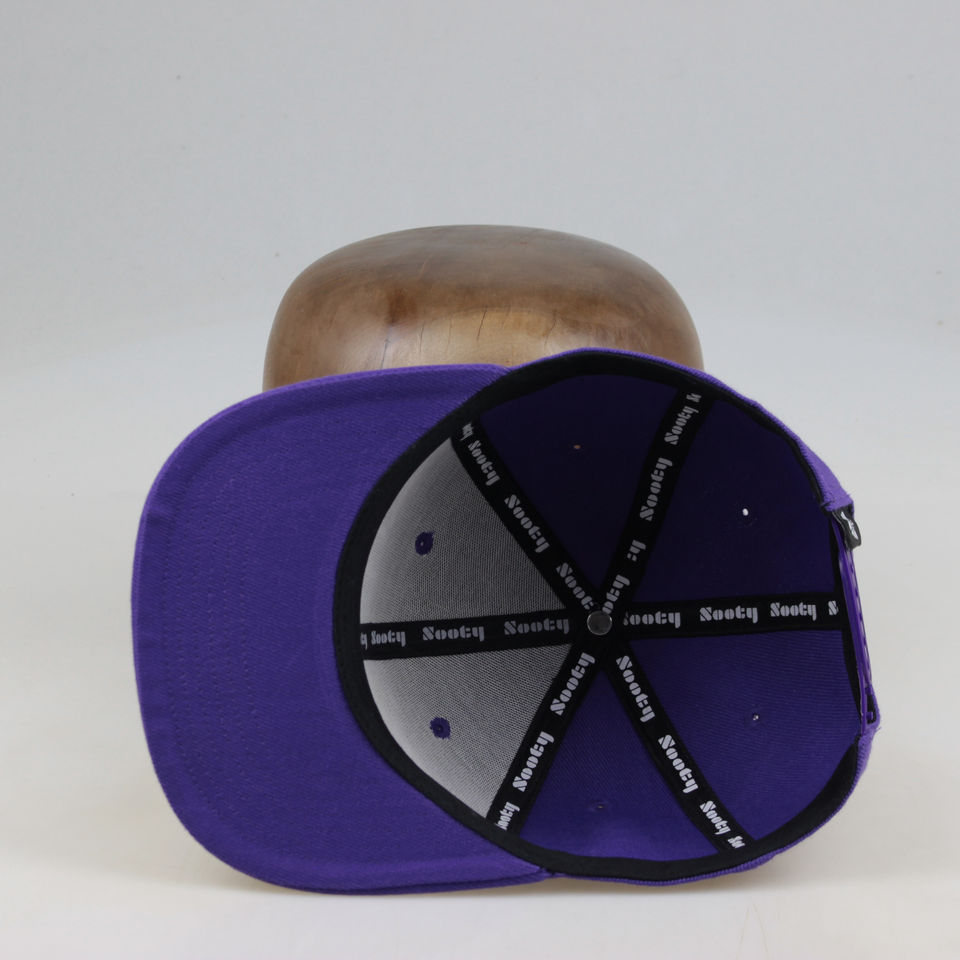 Purple Blackmale Material Embroidered Snapback Cap