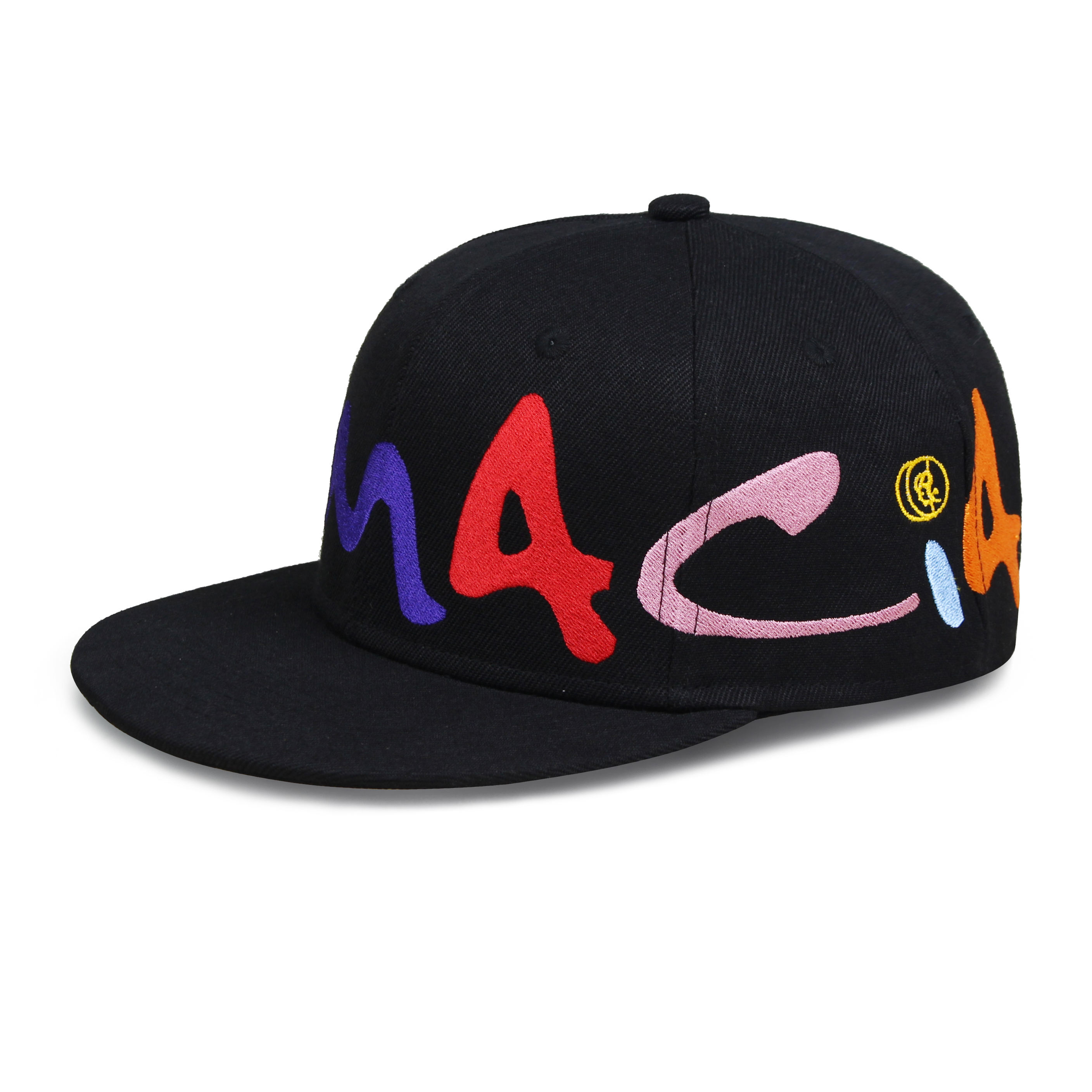 Colorful Embroidered Letter Snapback Cap