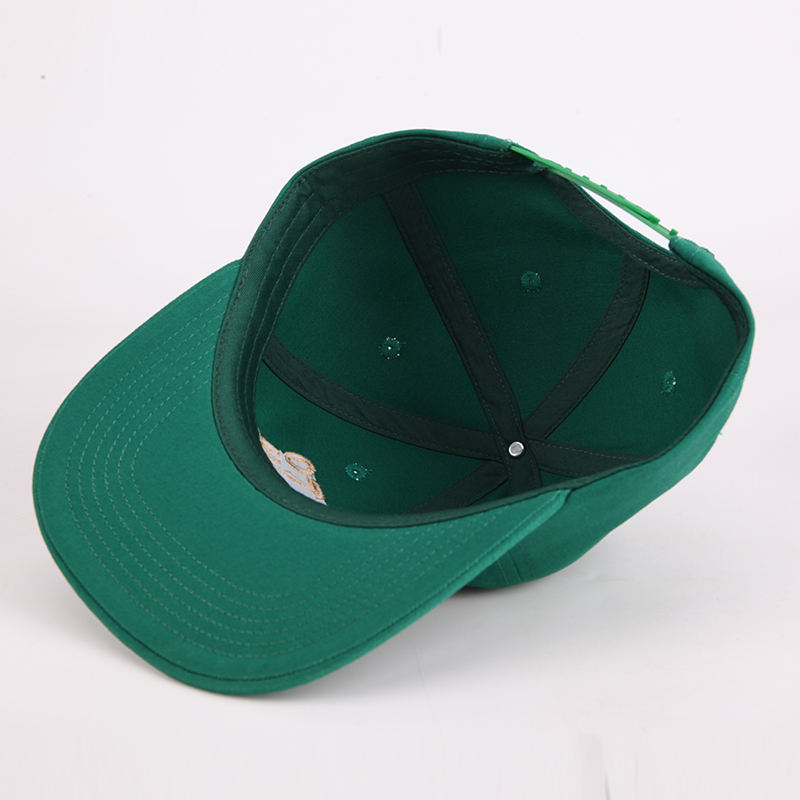 3D Embroidered Slogan 6-Panel Flat Brim Snapback Cap